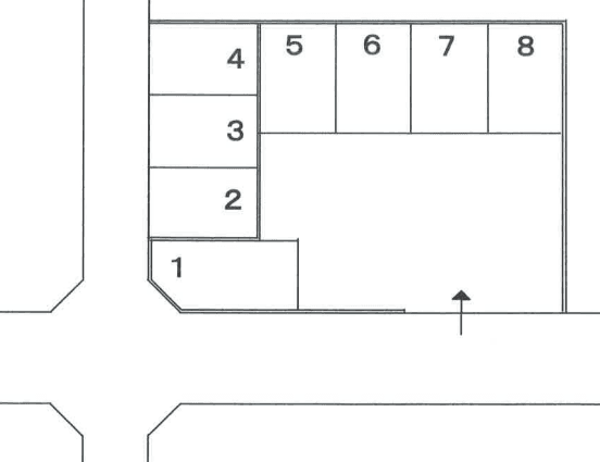 赤川駐車場の駐車配置図