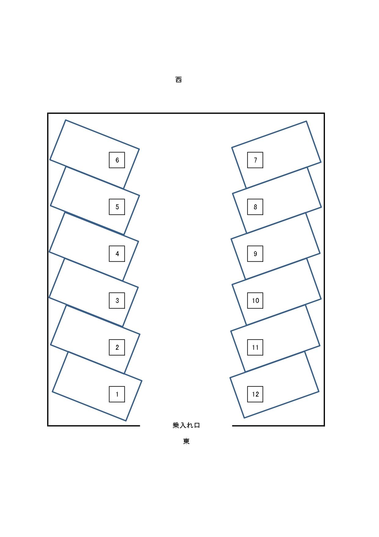 坪井駐車場(高畑1丁目)の駐車配置図