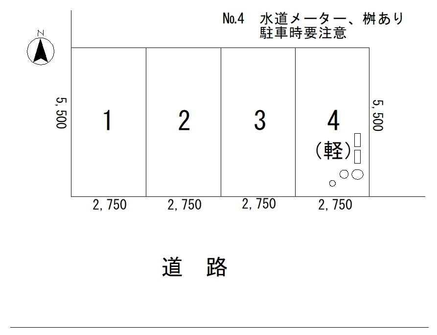 プライムアセット御殿3丁目の駐車配置図