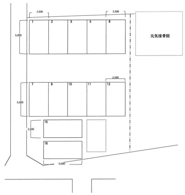榎本月極駐車場の駐車配置図