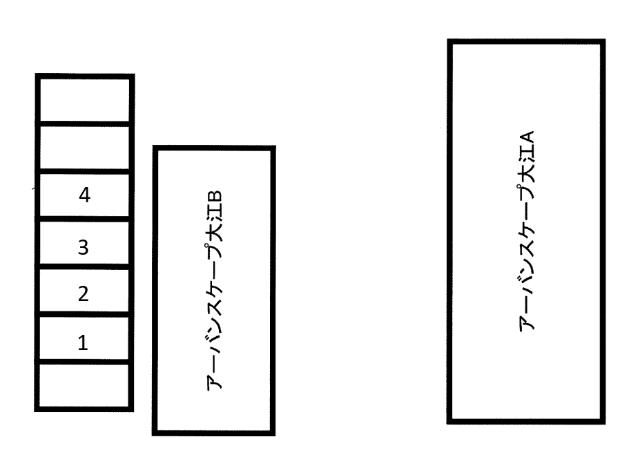 アーバンスケープ大江Bの駐車配置図