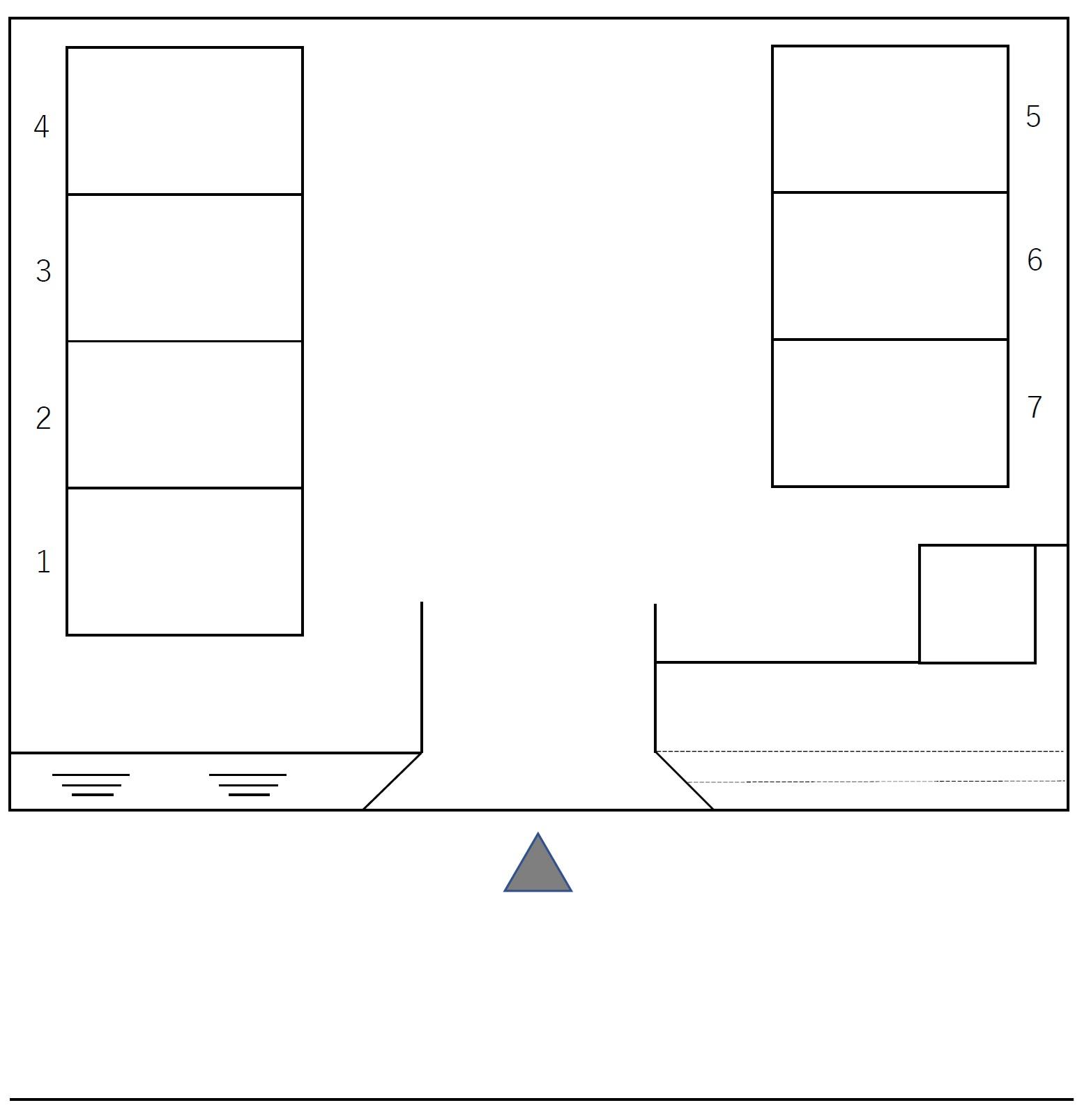 西時津植田駐車場の駐車配置図