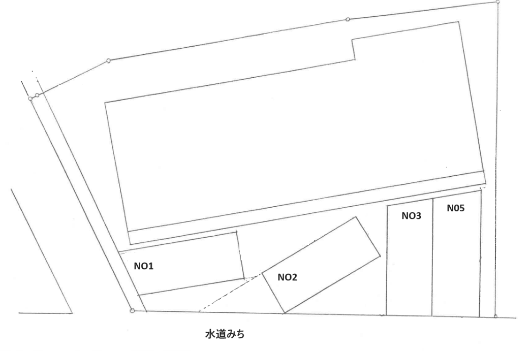 第6フォーブル竹内駐車場の駐車配置図