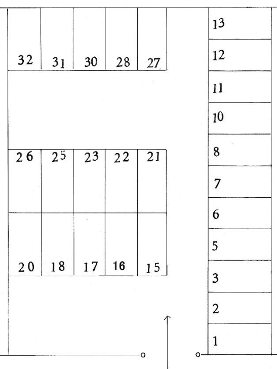 入舟パーキングの駐車配置図