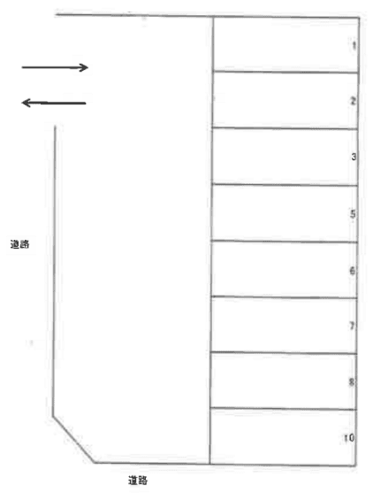 枇杷島四丁目駐車場の駐車配置図
