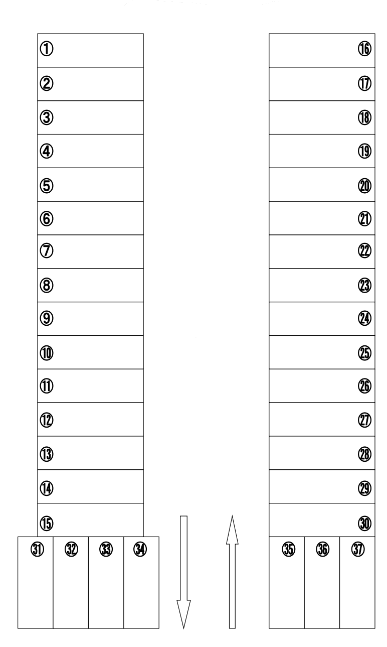 南町パーキングの駐車配置図