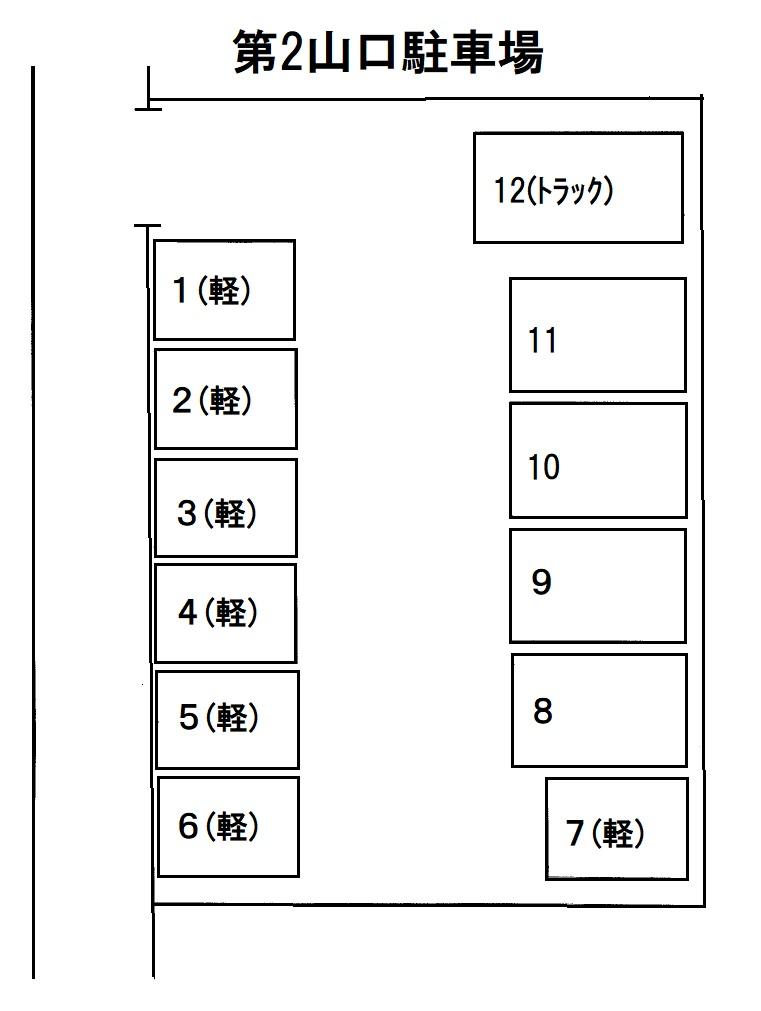 第2山口駐車場の駐車配置図