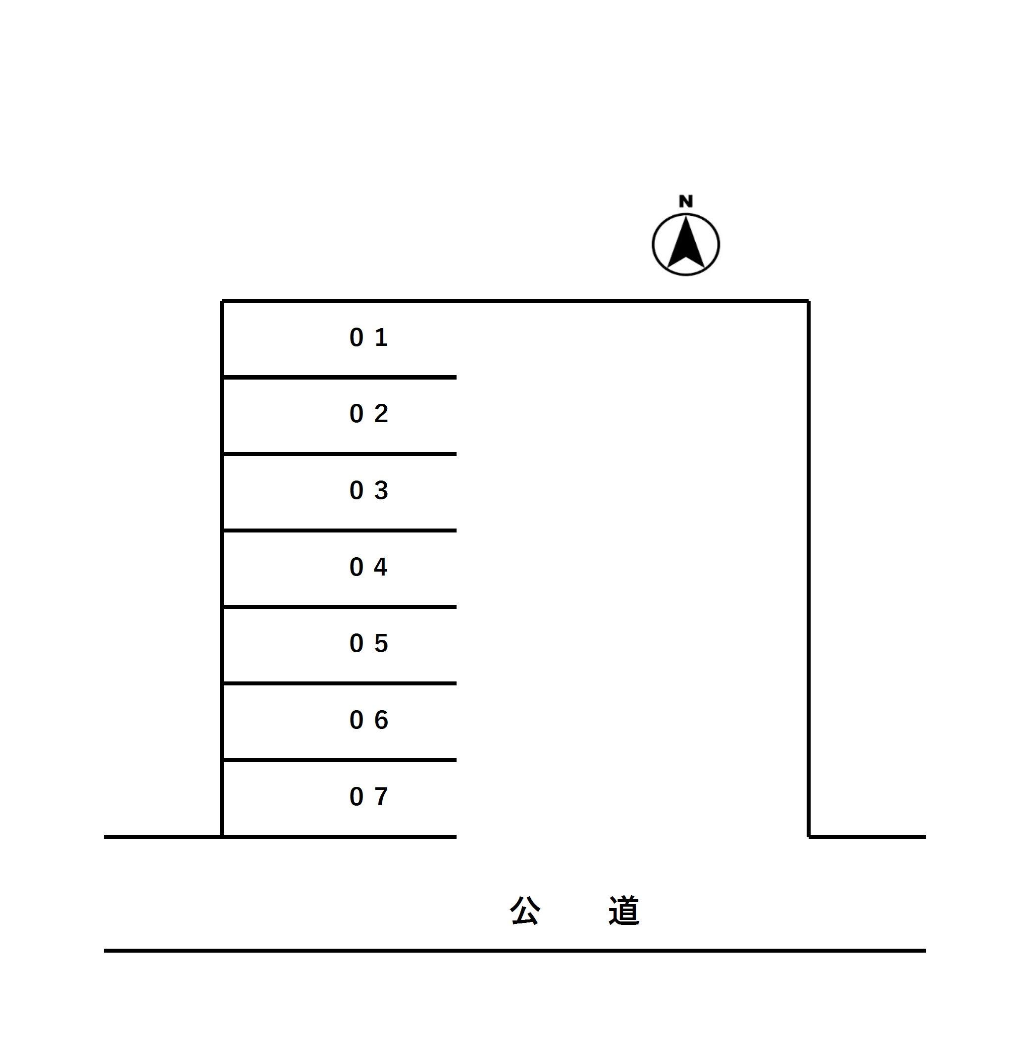 ながたやパーキングの駐車配置図