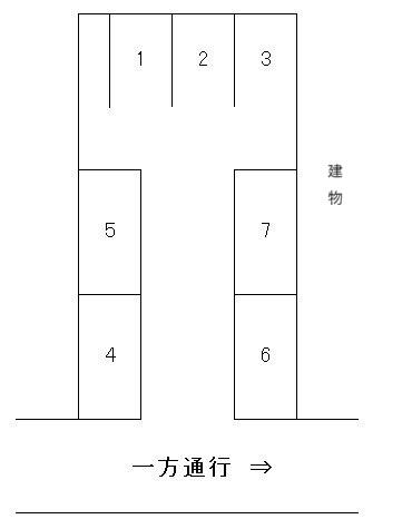 オート・スクウェアー新屋敷の駐車配置図