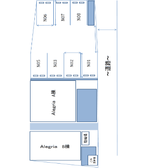 Alegriaの駐車配置図