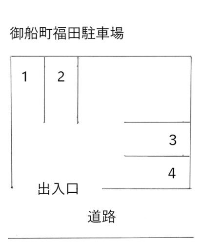 御船町福田駐車場の駐車配置図