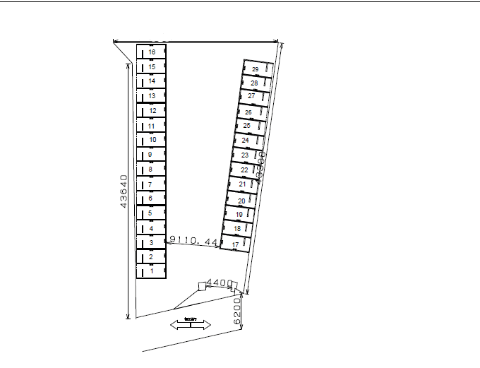 エコロパーク 清瀬中里第2駐車場の駐車配置図