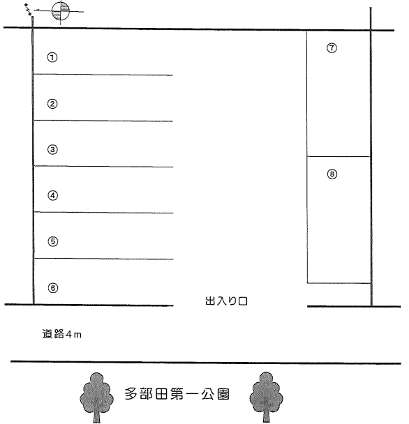 武藤パーキングの駐車配置図