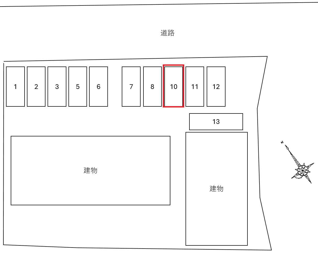 CASA VERDE別駐車場の駐車配置図