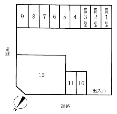 茅ケ崎南柴崎駐車場の駐車配置図