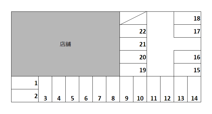 氏家駅前駐車場の駐車配置図