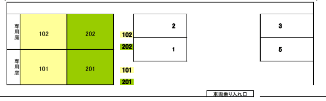 プランドール瀬古の駐車配置図