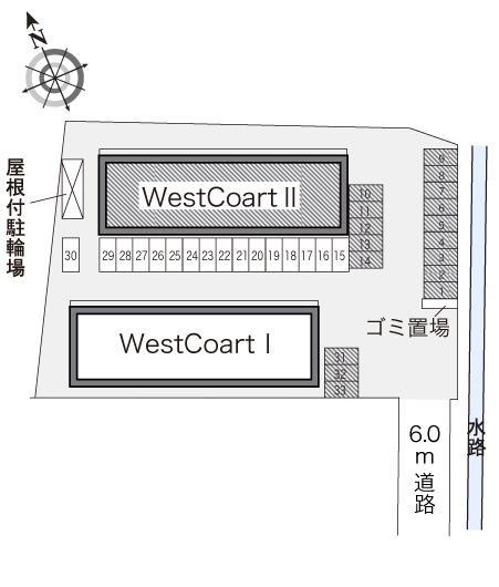 WestCourtⅡ(22755)の駐車配置図