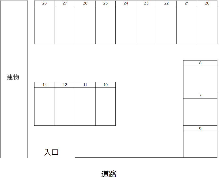 近藤駐車場の駐車配置図