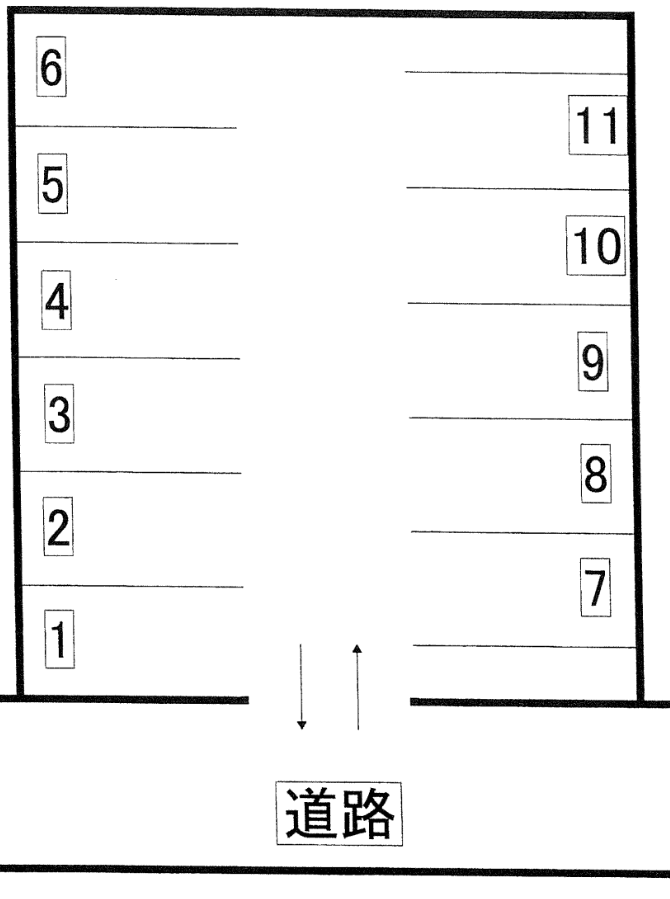 二島3丁目柴田駐車場の駐車配置図
