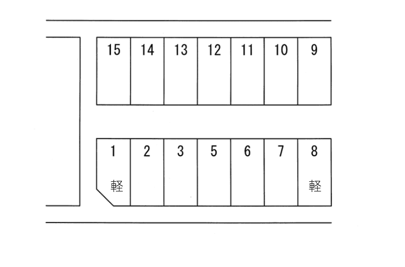 岸之上モータープールの駐車配置図