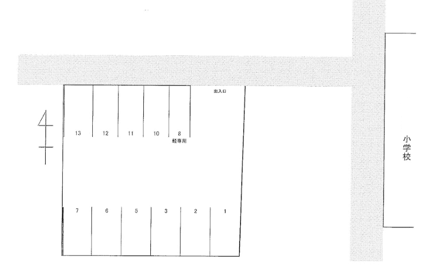黒沢台二丁目パーキングの駐車配置図