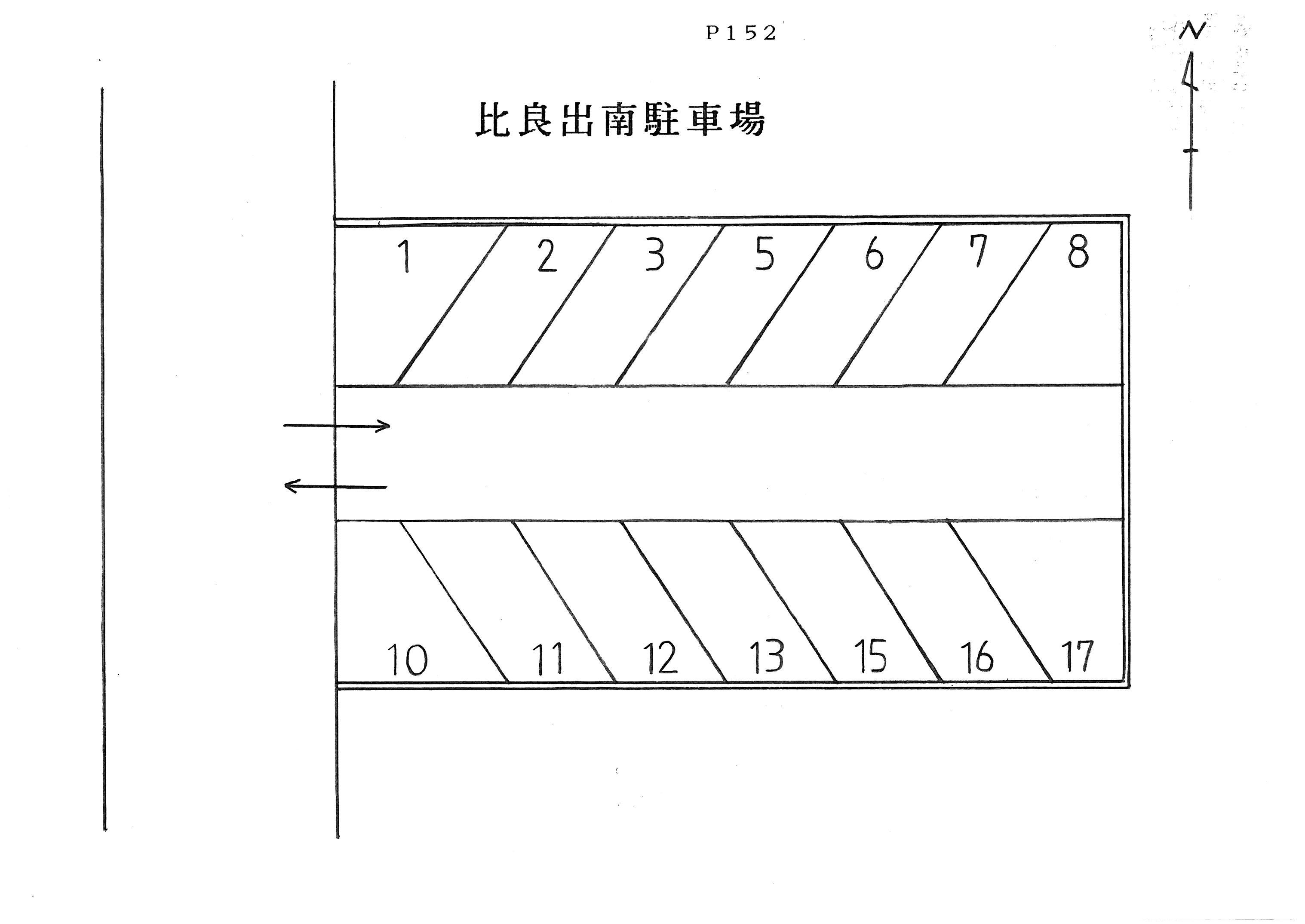 比良出南駐車場の駐車配置図