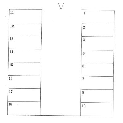 吉岡第3駐車場の駐車配置図