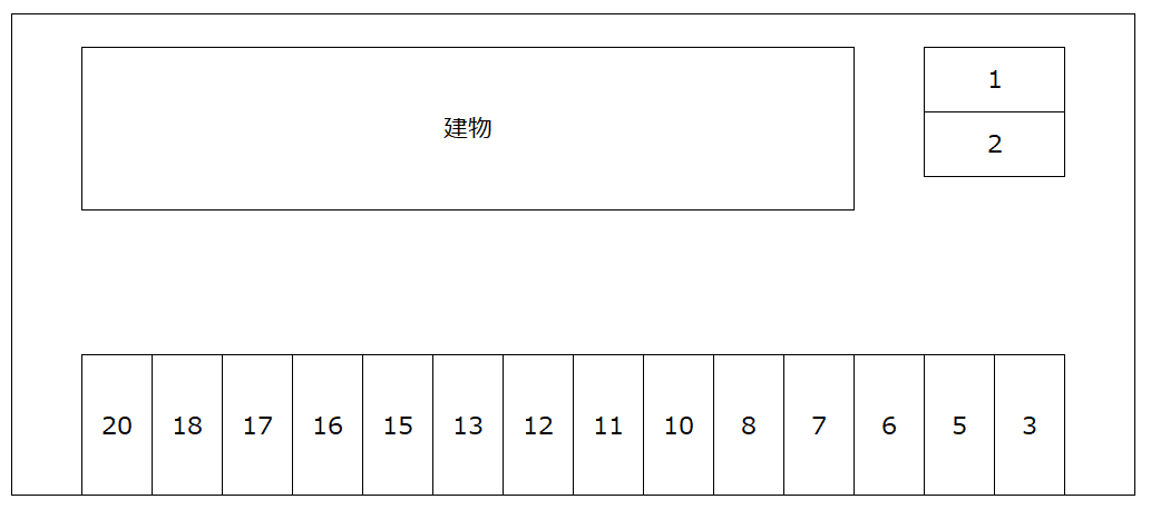グラシアBの駐車配置図