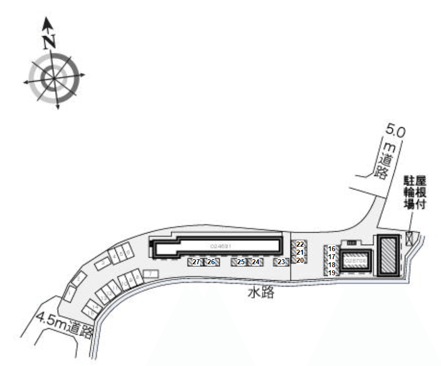 赤田Ⅱ(28706)の駐車配置図