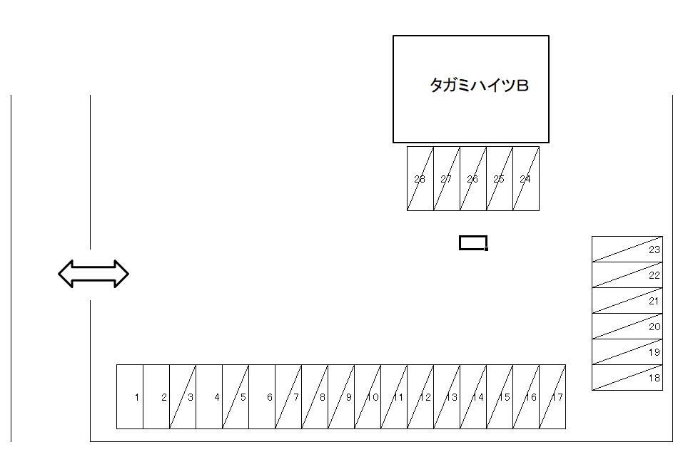 西真鍋駐車場の駐車配置図