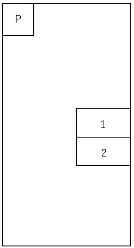 新屋敷第2駐車場の駐車配置図