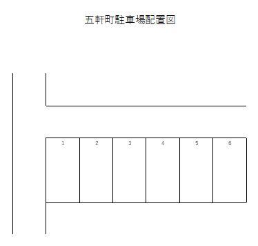 五軒町駐車場の駐車配置図