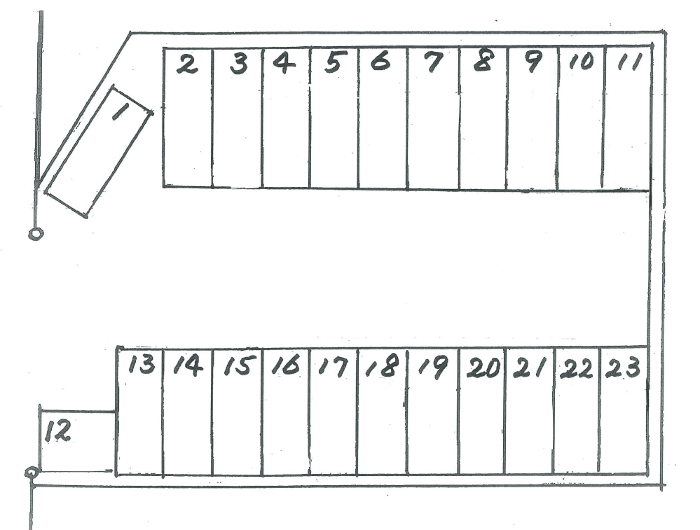 サイトウパーキングの駐車配置図