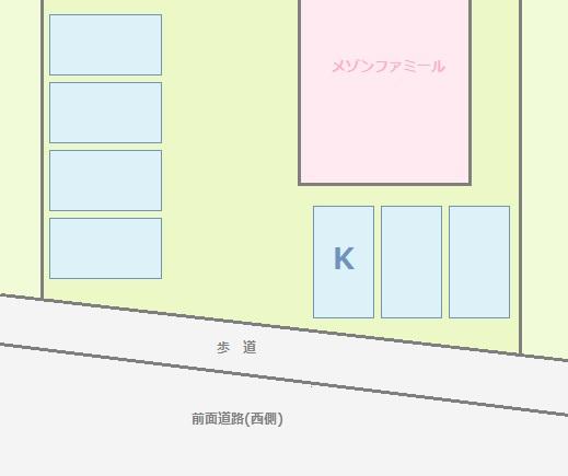 メゾンファミール駐車場の駐車配置図