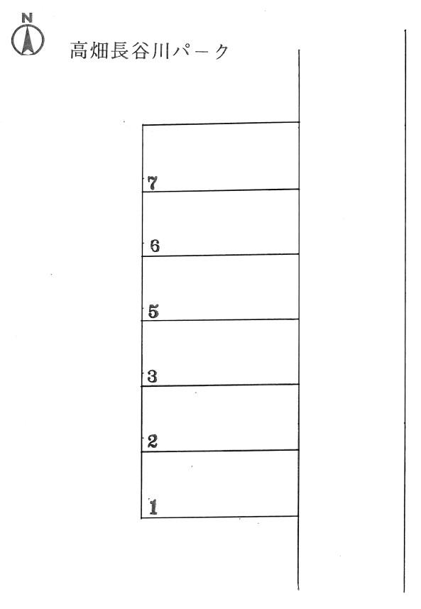 高畑長谷川パークの駐車配置図