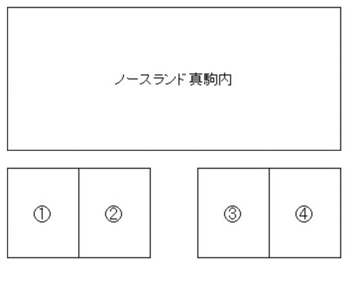 ノースランド真駒内の駐車配置図