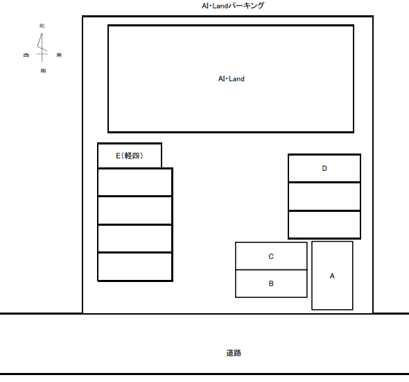 AI・Landパーキングの駐車配置図