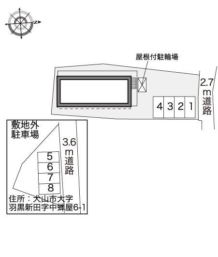 蝉屋(30997) 敷地外駐車場の駐車配置図