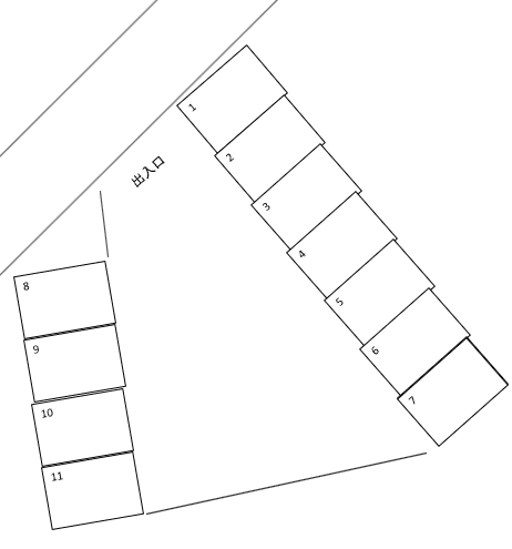 恩田隆二駐車場の駐車配置図