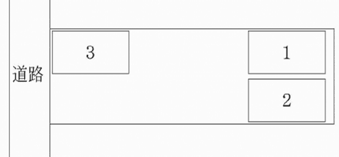 外川駐車場の駐車配置図