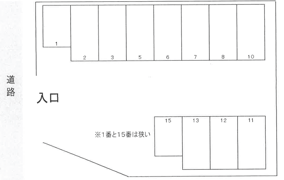 尾崎一丁目駐車場の駐車配置図
