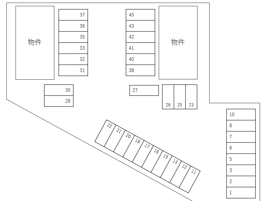 ヴェルドミール港ヶ丘Ⅲの駐車配置図