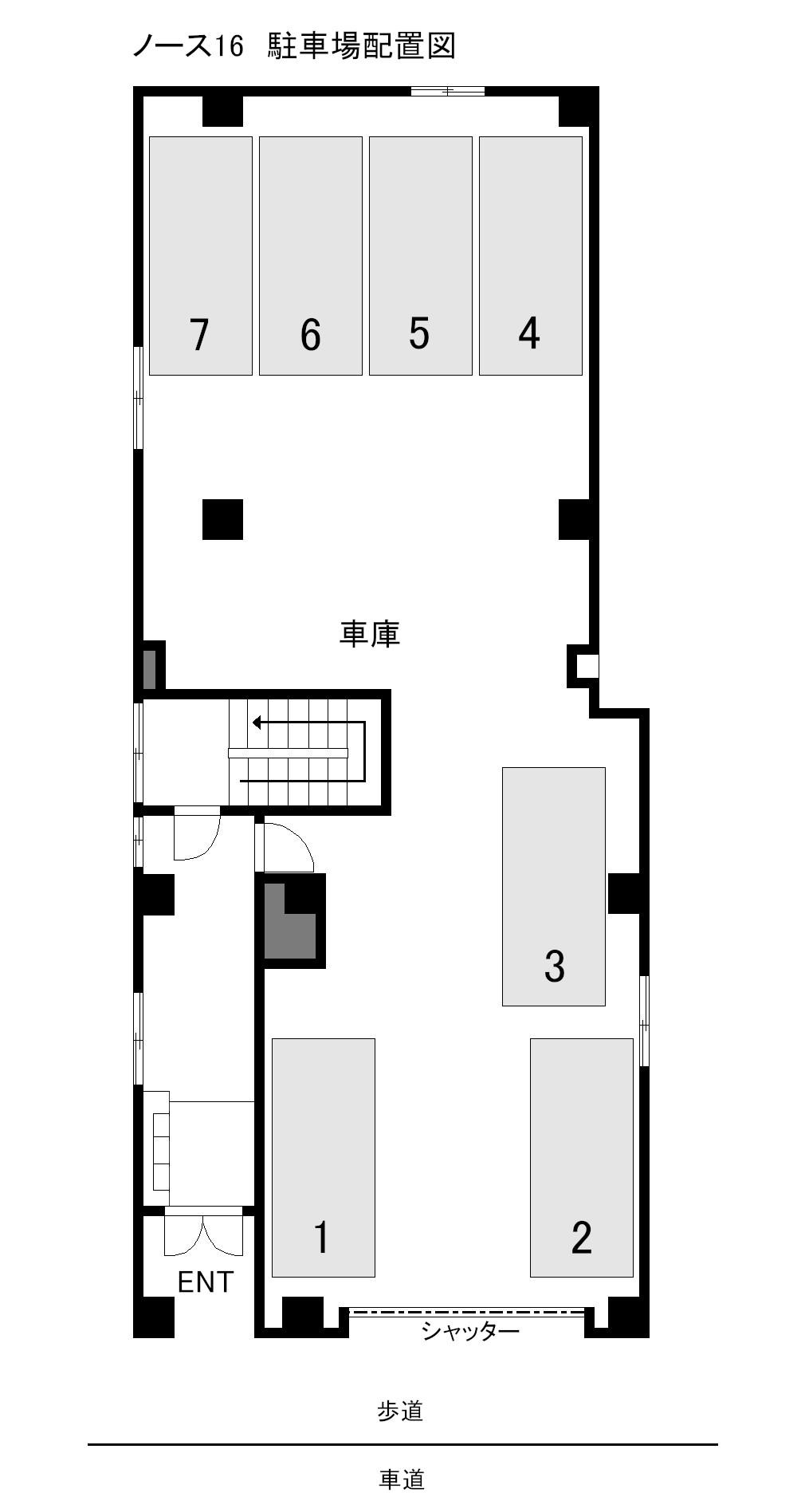 ノース16の駐車配置図