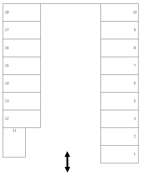 スミヨシパーキング西の駐車配置図