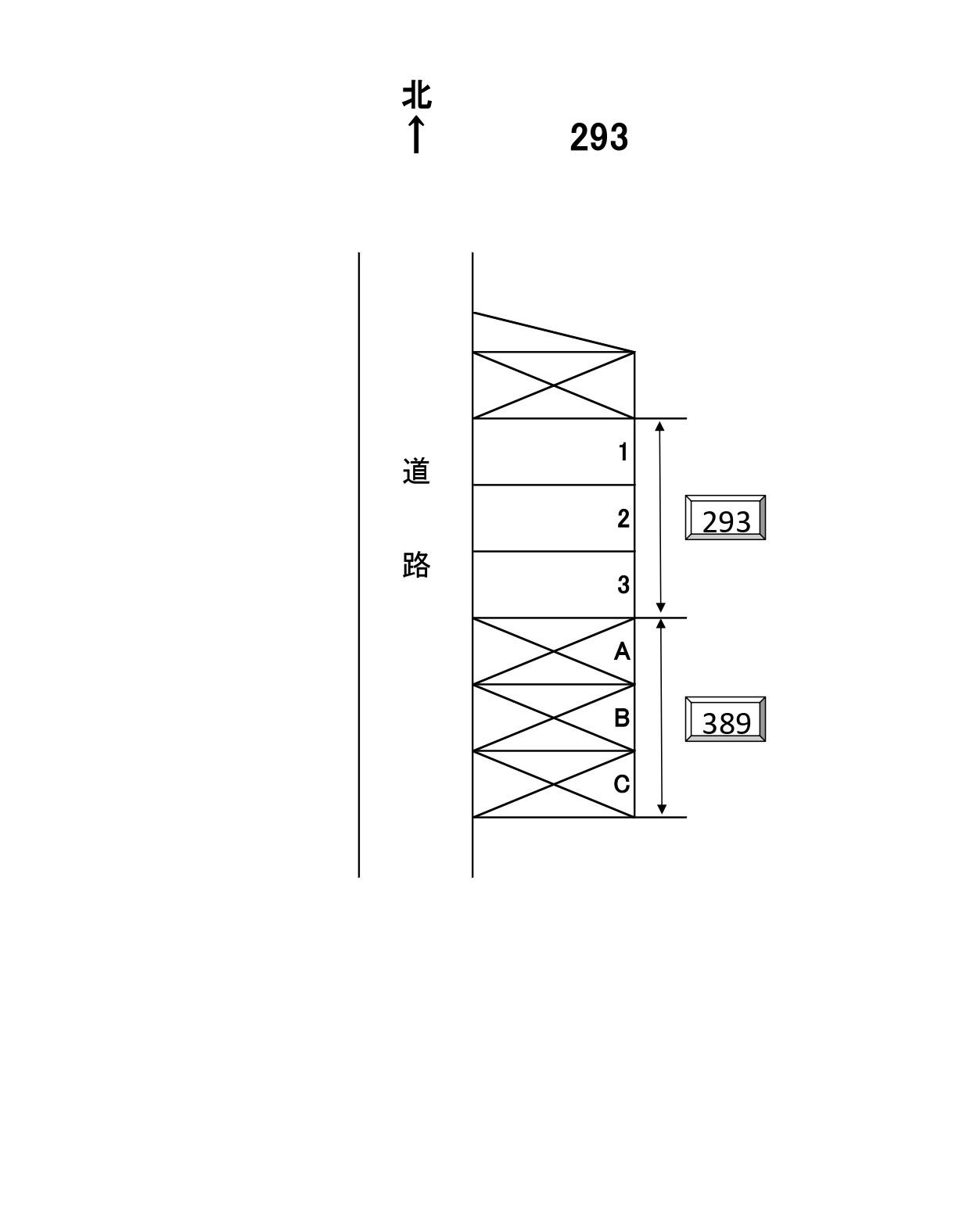 岩倉-293の駐車配置図