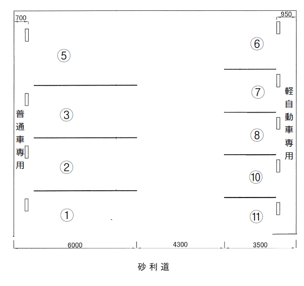ファーストガレージの駐車配置図