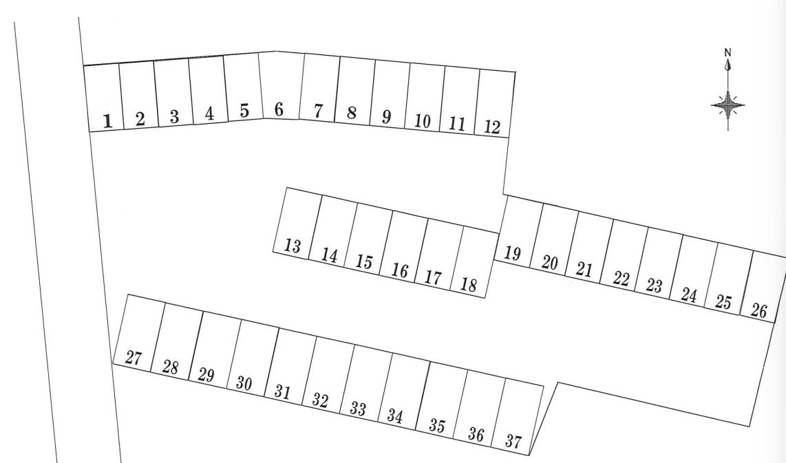元町 西米駐車場の駐車配置図