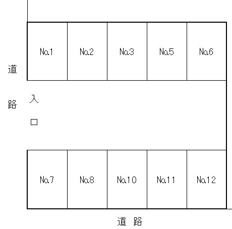 袖ケ浦駅前MK駐車場の駐車配置図