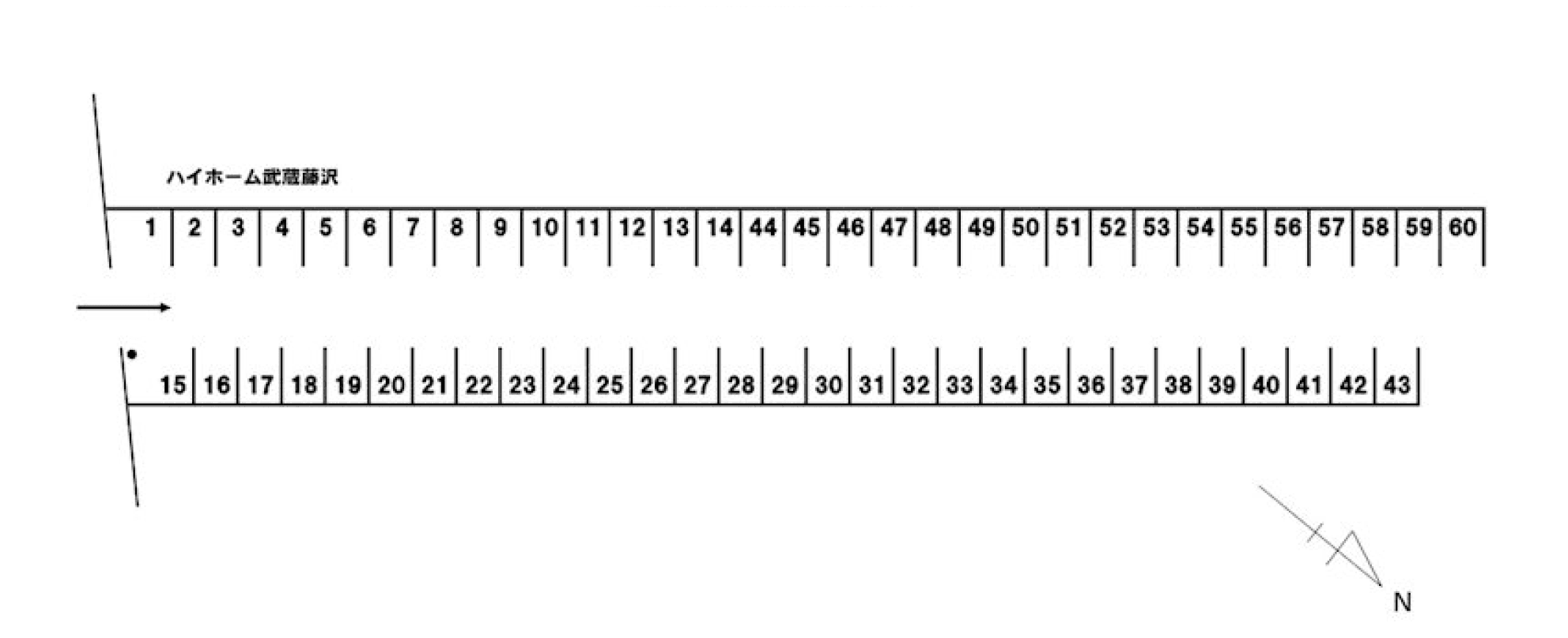 若松駐車場の駐車配置図